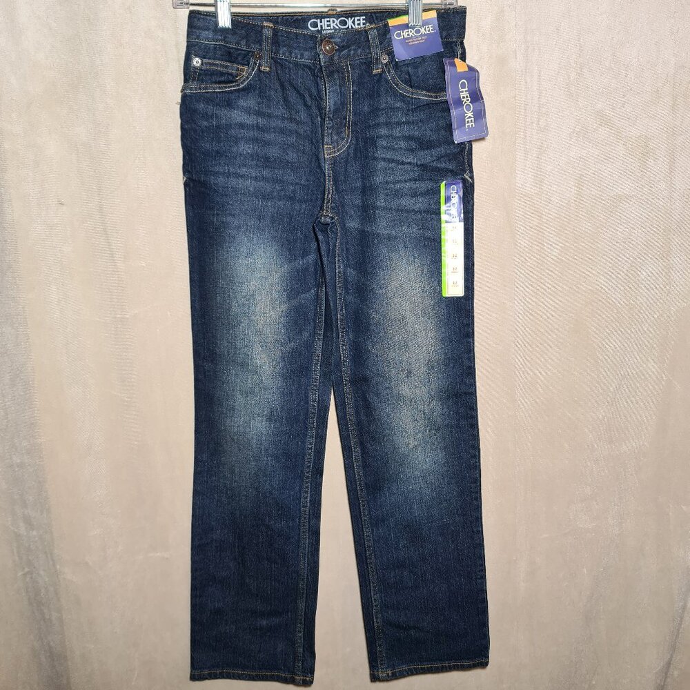 Cherokee Boy's Blue Jeans Skinny Fit Bottoms Denim Pants Size 12 NEW